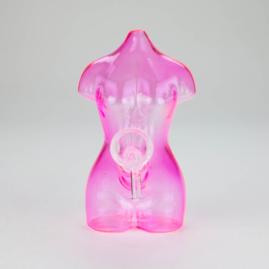 4″ Pink Lady Soft Glass Bong – Mini Feminine Water Pipe with 14mm Bowl