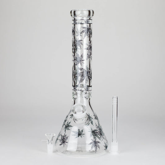 14″ Glow-in-the-Dark Glass Beaker Bong