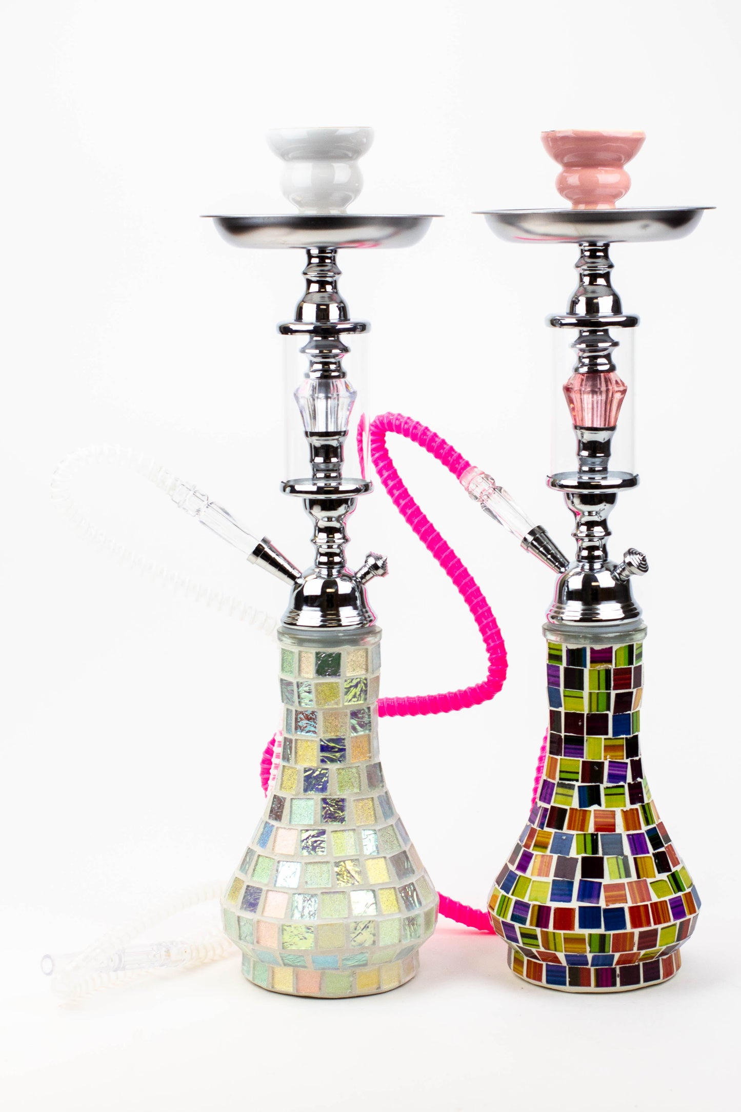 20″ Mosaic Hookah – Artistic Two-Hose Compatible Hookah with Stainless Steel Stem